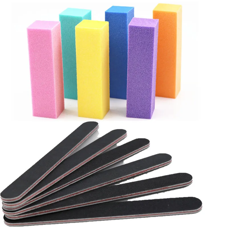 

Nail File 12pcs/set Nail Polishing Strip Set Manicure Tool Tofu Block Set Decoration Tool Black Sand Foil Tool