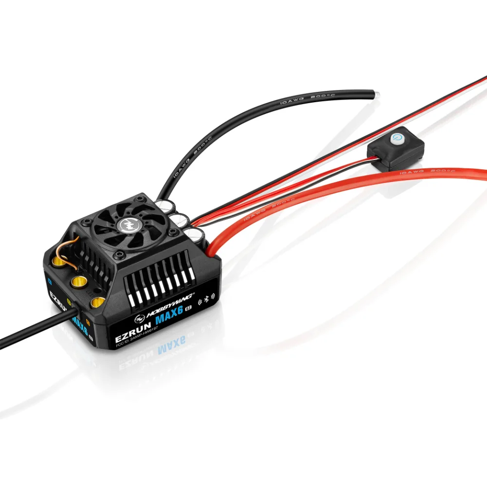 Фото Бесщеточный регулятор скорости Hobbywing EZRUN MAX6 G2 200A 3-8s с датчиками и мотором EZRUN 4990SD 5690SD G2-1650KV 1250KV для автомобилей масштаба 1/5, 1/6, 1/7, 1/8. №4