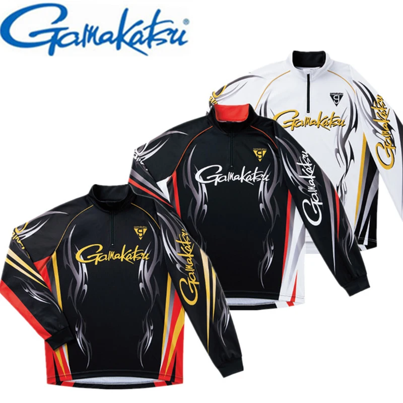 

GAMAKATSU 2022 Fishing Long Sleeve Clothes Anti-UV Sunscreen Breathable Quick Dry Outdoors Sports Summer Fishing Clothing