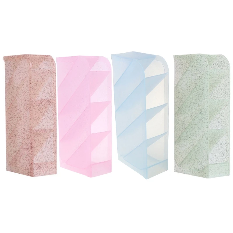 

Oblique Pencil Pen Holder Desk Cosmetic Storage Plastic Festival Birthday Gift for Kids Adults Women Students