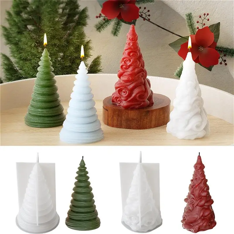 Силиконовая 3D-форма для рождественских елочных свечей инструменты рукоделия