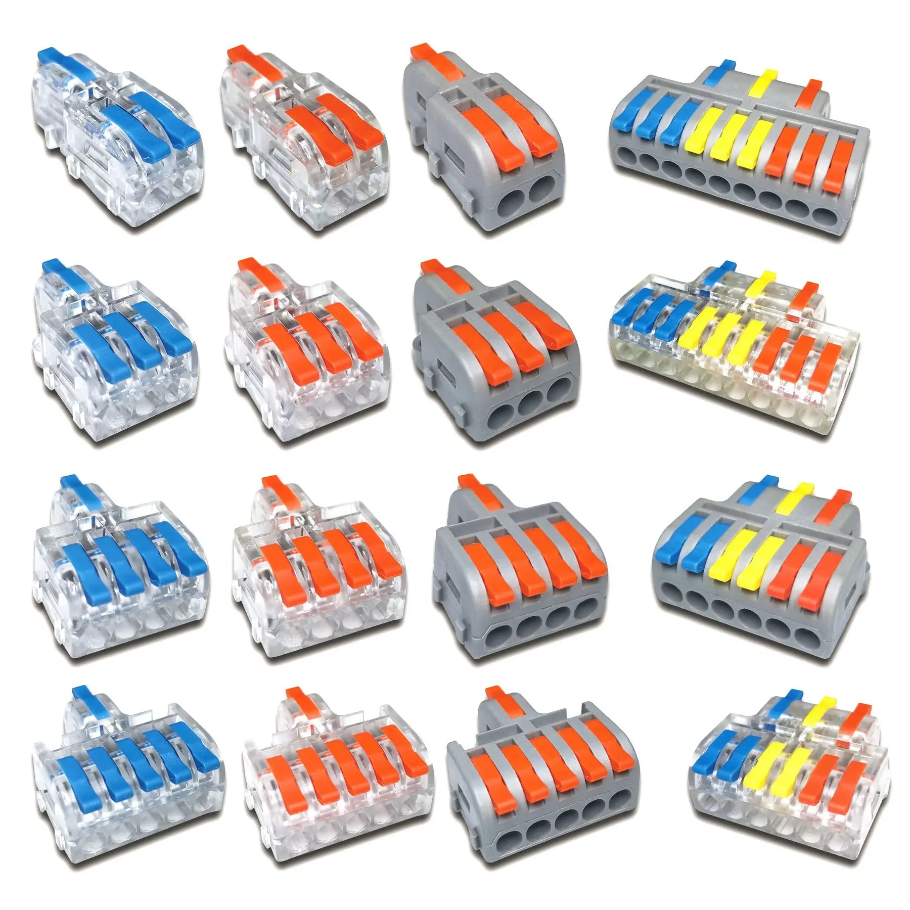 

Mini Fast Wire Cable Connectors Universal Compact Conductor Spring Splicing Wiring Connector Push-in Terminal Block 93/63
