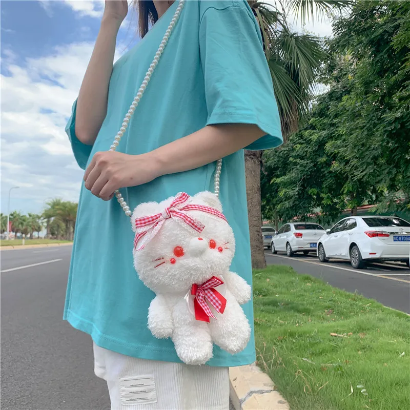 

Милый Плюшевый Рюкзак JK Lolita в форме кролика, милые красивые мягкие дорожные рюкзаки с узором аниме плюшевые рюкзаки для девочек, Подарочный ...