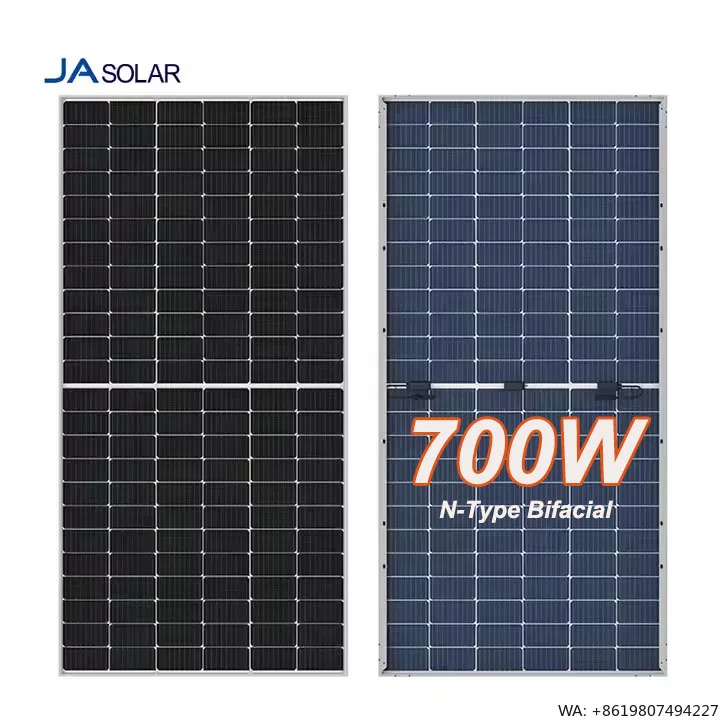 Фото Высокоэффективные солнечные панели JA Solar 690 Вт, 700 Вт, 705 Вт, 710 Вт, двусторонние, с двойным стеклом, для генераторов электроэнергии №1
