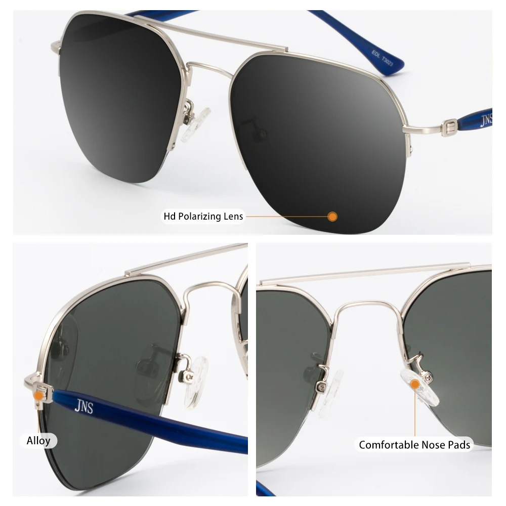 JNS Роскошные металлические солнцезащитные очки UV400 классический брендовый