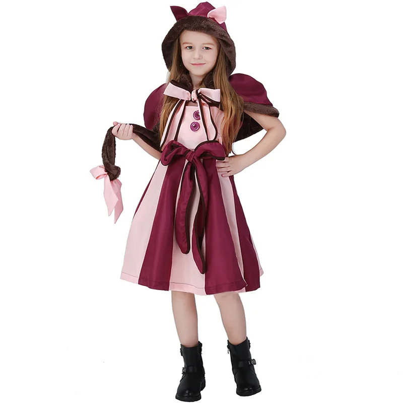 

Paradise Children Purple Girl Suit Dress Cosplay Costume Cat Party Costume Halloween Costume