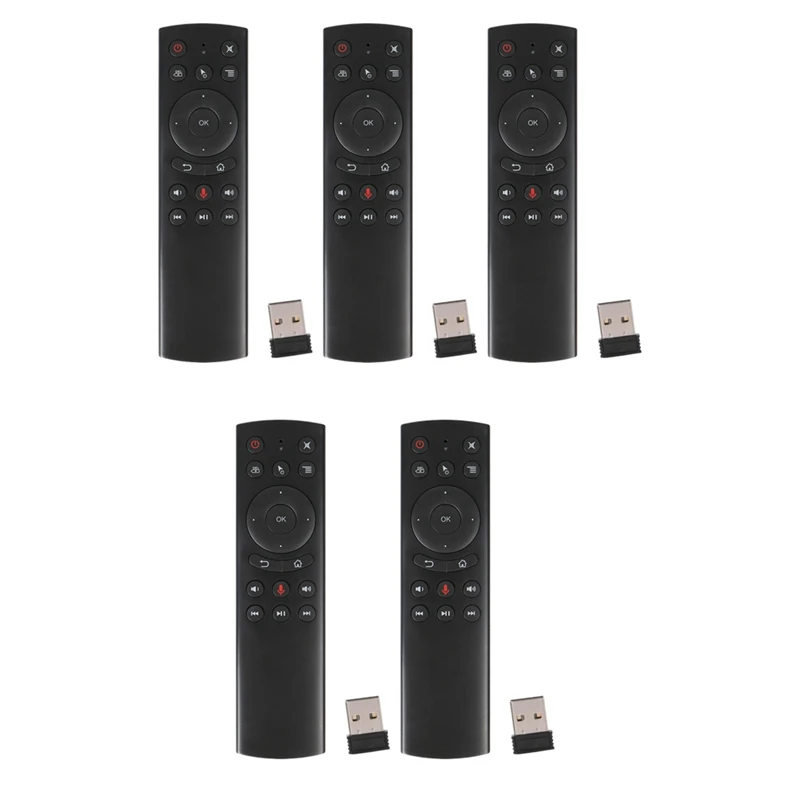 

New 5PCS G20S Air Mouse Gyro Google Voice Control Sensing Universal Mini Remote Control For PC Android TV Box