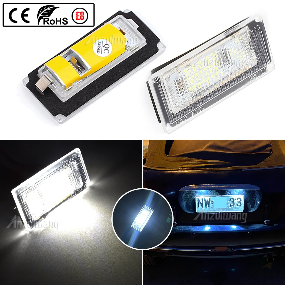 

One Set Mini R50 R52 R53 Led Number License Plate Lights Lamp For Bmw Mini Cooper S 6000K Ultra Bright Canbus No Error 12V