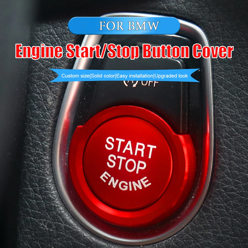

For BMW Engine Start Stop Button Cover Decorative Ring Aluminum Alloy Interior Accessories for X1/X2/1(Hatchback)/2/3/3 GT/4