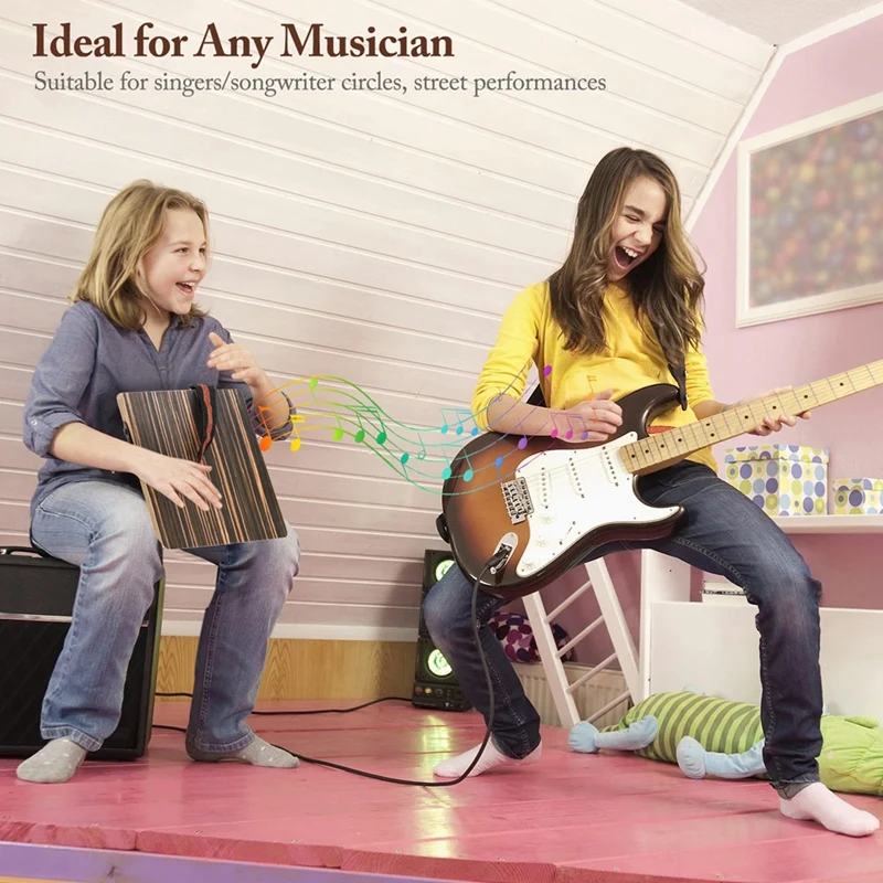 Портативная барабанная установка Cajon Box с дорожной сумкой черная ударная коробка