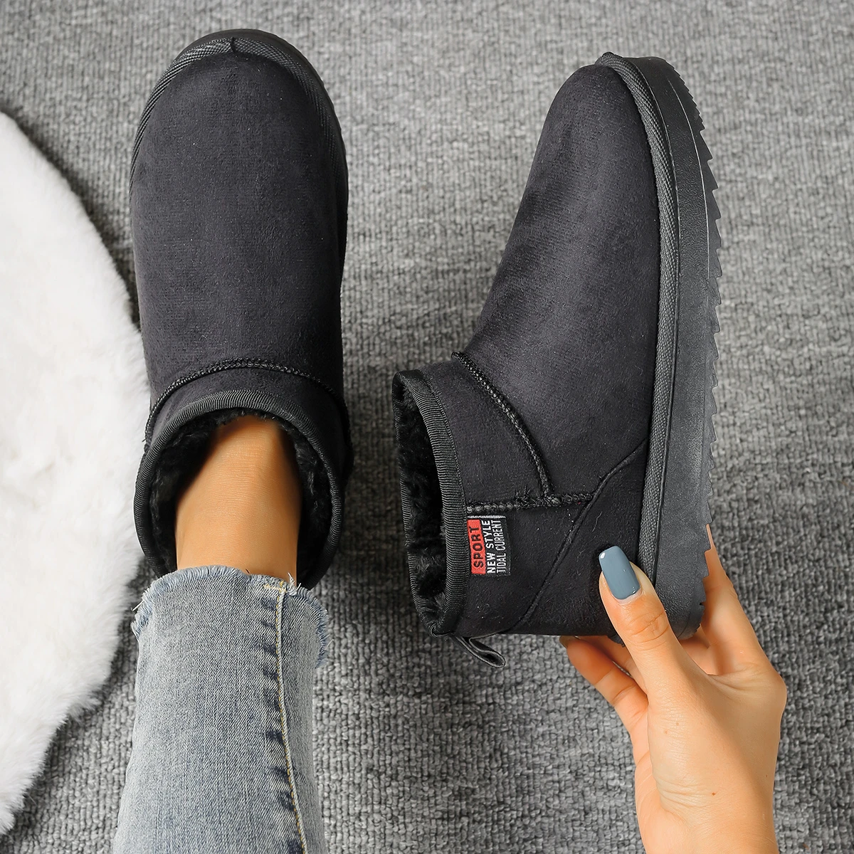 Женские зимние ботинки из плюша размер 35 - 43 цвет в ассортименте