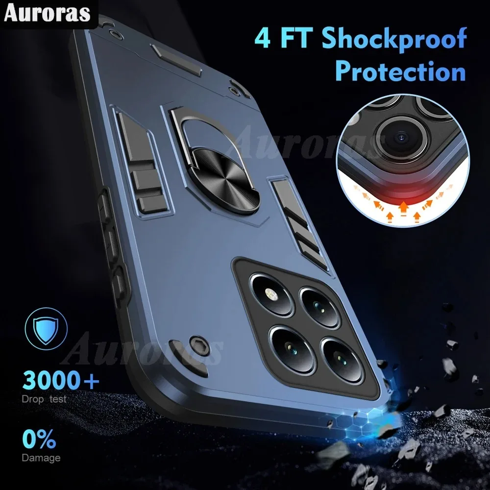 Противоударный бронированный чехол для Xiaomi 14T мягкий силикон + ПК металлическое