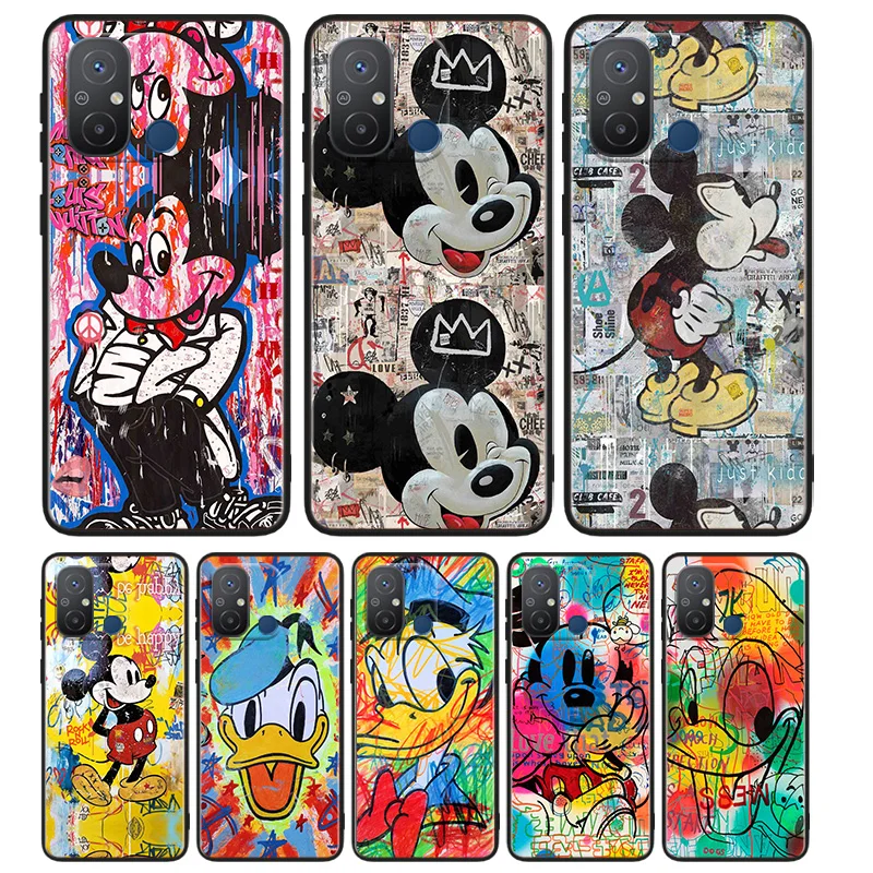 

Cute Mickey Mouse Donald Duck Phone Case For Xiaomi Redmi K60E K60 K50G K50 K40S K40 K20 S2 6A 6 5A 5 Pro Ultra Black Soft Cover