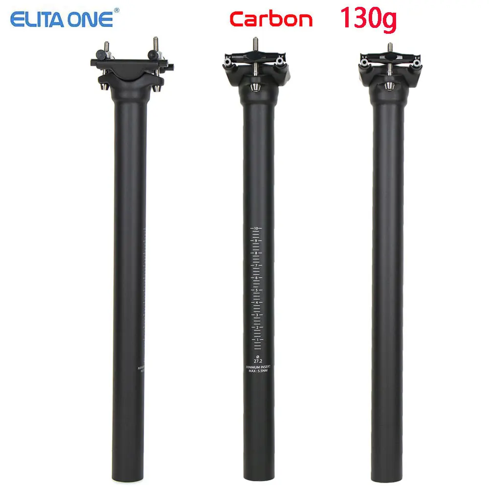 ELITA ONE Seat post Carbon Lightweight MTB/Road Bike Carbon Fibre Seatpost 27.2/31.6mm Bicycle Parts light 130g