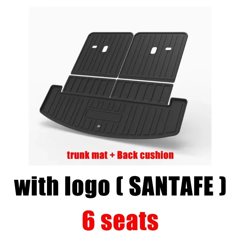 Коврики в багажник автомобиля для Hyundai Santa Fe, аксессуары MX5 2024 2025 2026, водонепроницаемая подкладка в багажник, защитные накладки для хранения, автомобильные аксессуары