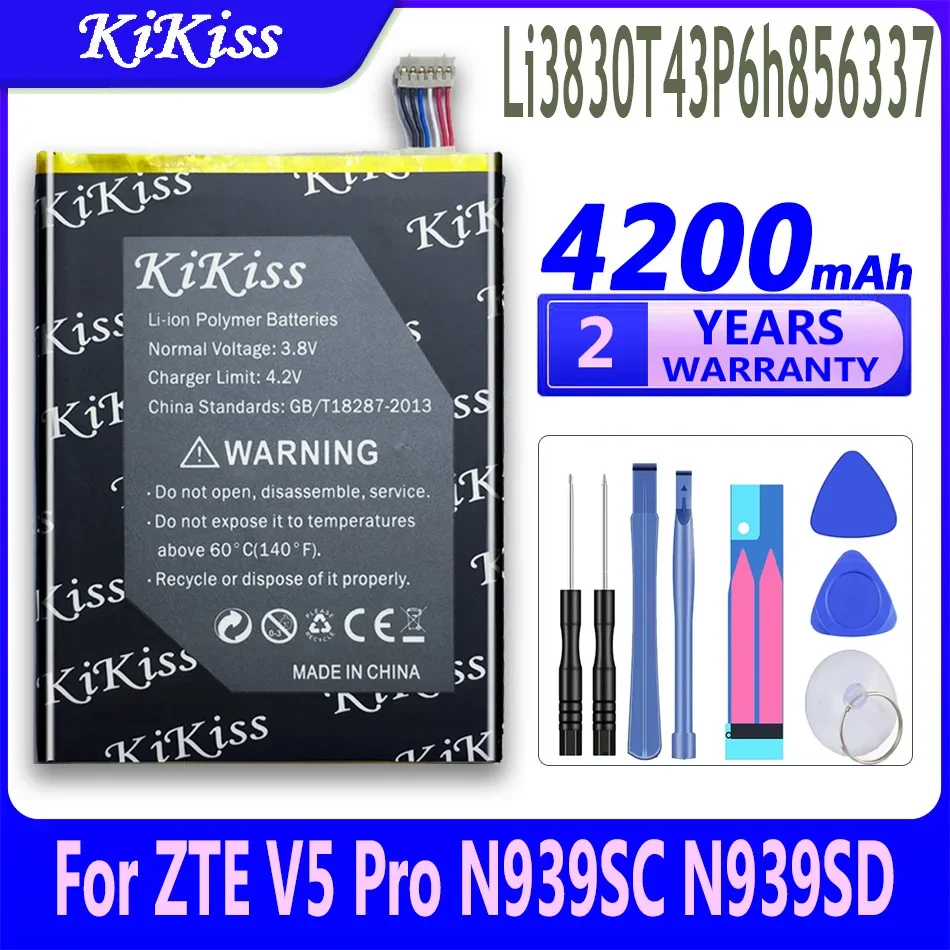 KiKiss 4200 мАч аккумулятор для телефона ZTE G719C N939St Blade S6 Lux Q7/-C X9 аккумуляторы Li3830T43P6h 856337