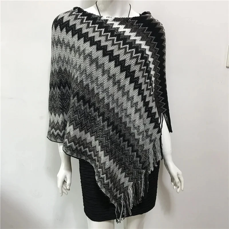 Женская осенне-Весенняя накидка в полоску цвета хаки