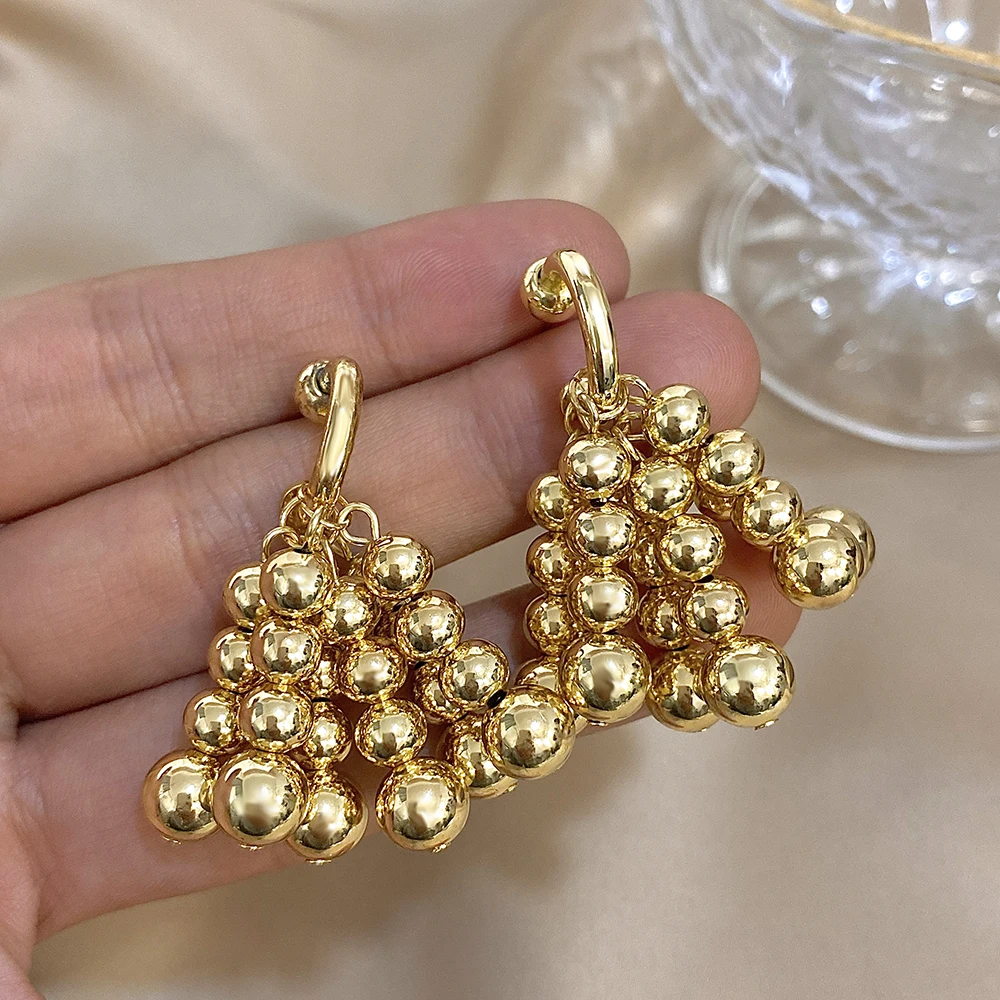 Greatera Personality Light Роскошные маленькие водопадные металлические серьги золотого