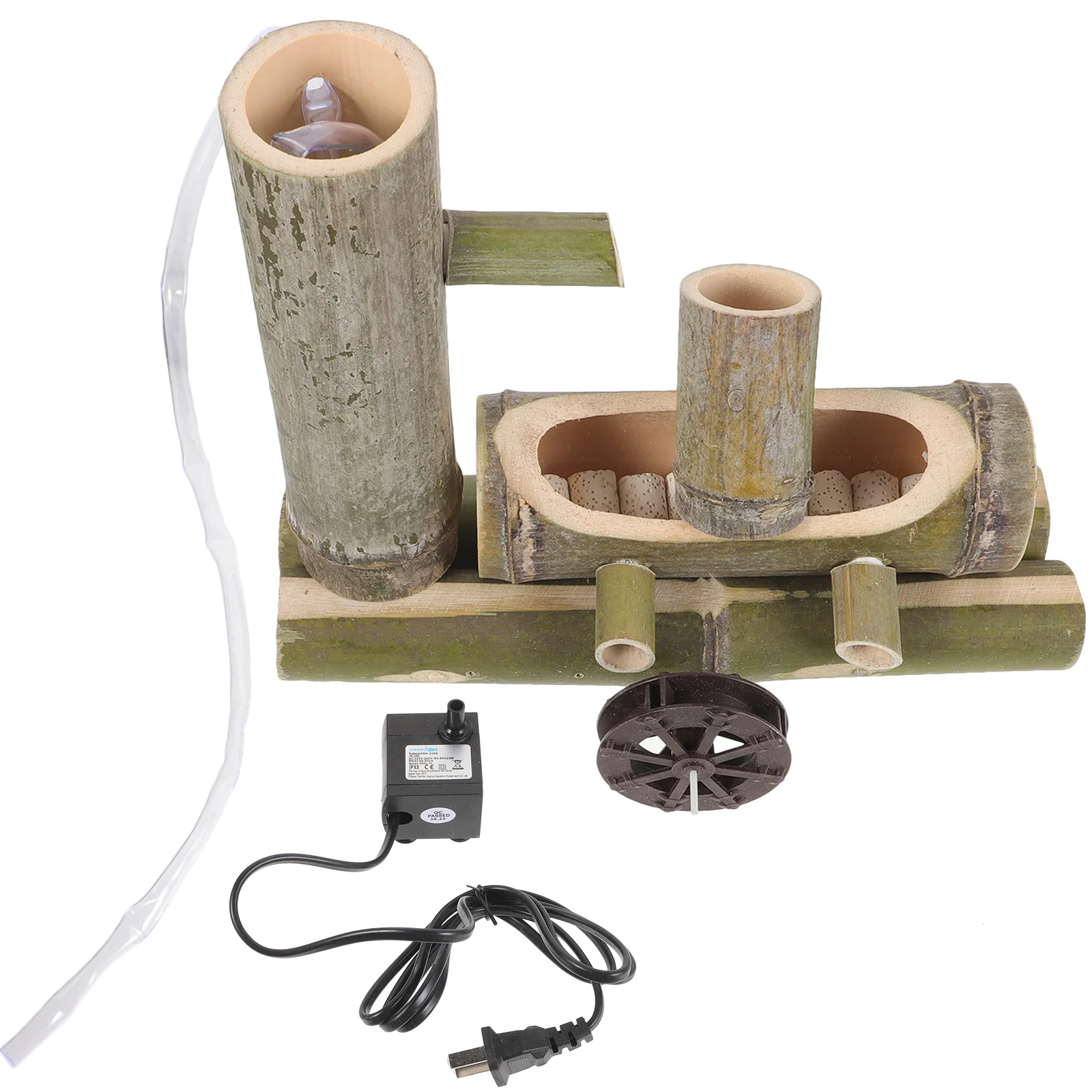 

Garden Decor Fountain Creative Water Outdoor Bamboo Cycling Fountains Fish Decorations Tank