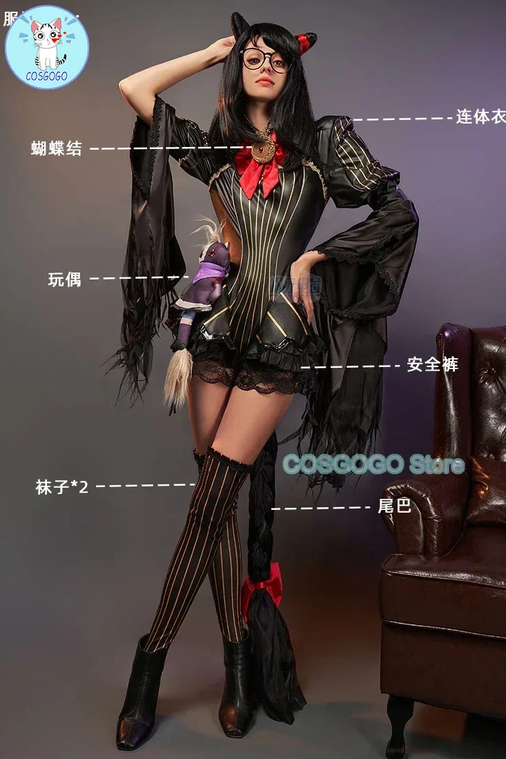Игра Байонетта Косплей Костюм Хэллоуин Наряды Женская Одежда с кошачьими ушками