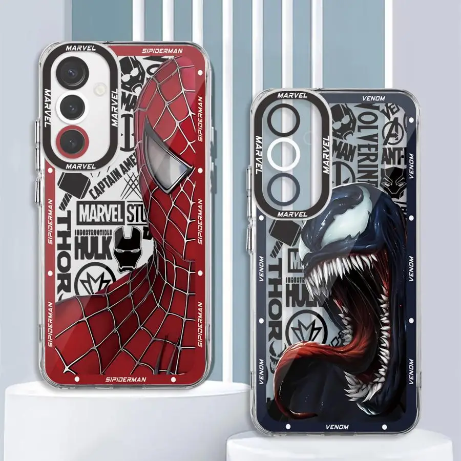 Marvel Sipiderman Venom phone Case for Samsung A13 A14 A15 A23 4G 5G A24 A25 A33 A34 A53 A54 A73 A35 A55 bag