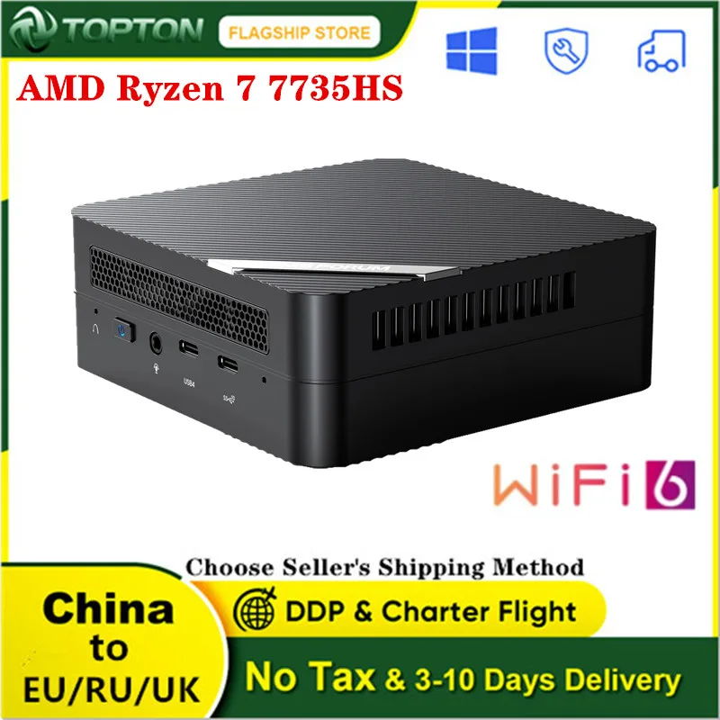 

MINISFORUM UM773 UM690 Mini PC AMD Ryzen 9 6900HX Ryzen 7 7735HS 8 Cores Windows 11 Pro DDR5 PCIE4.0 8K USB4.0 PC Gamer Computer