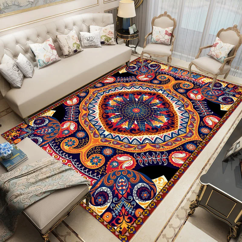 persian floral living room sofa coffee table carpet turkish style bedroom bedside rug home dirt resistant washable floor mats free global shipping