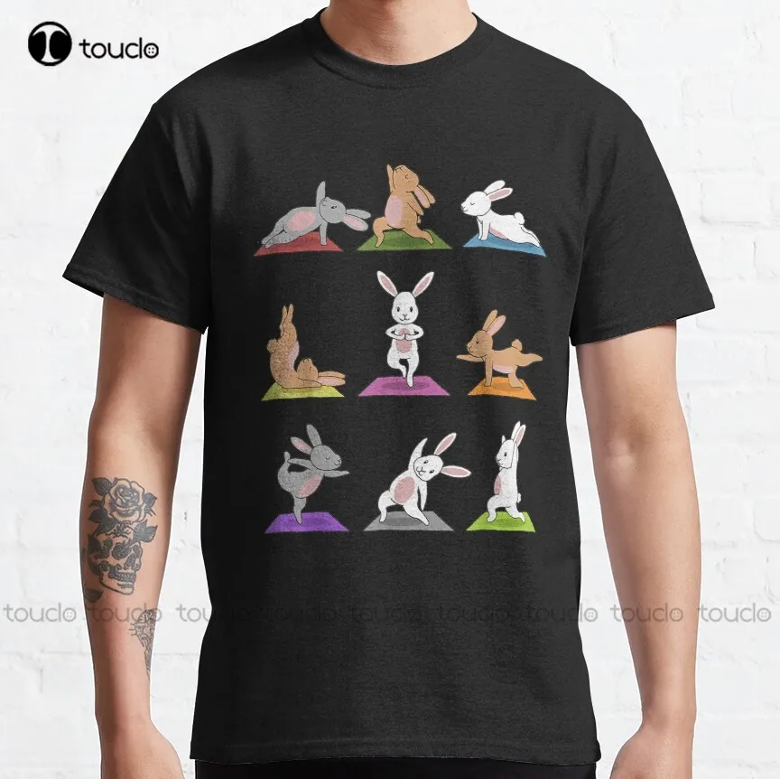 

Bunny Yoga Funny Rabbits In Yoga Poses Sports Classic T-Shirt Boys' Tops, Tees & Shirts Custom Aldult Teen Unisex Xs-5Xl Retro