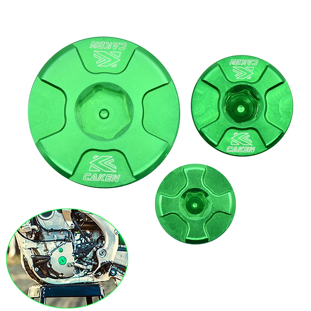 

CAKEN Engine Timing Caps Oil Filler Plug Crankcase Cover Fit for Kawasaki KX250F KX450F KLX450R KX250 KX450 KX 250 450 250F 450F