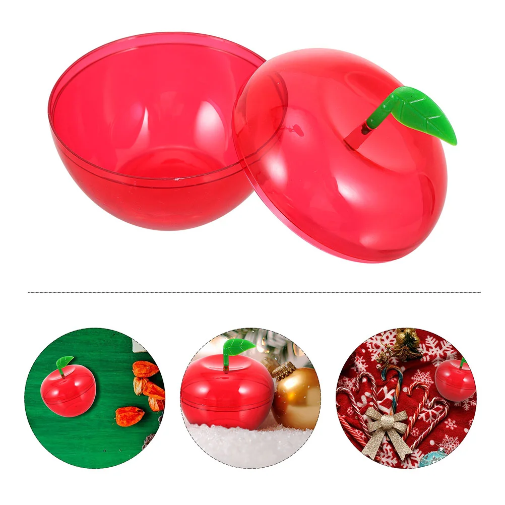 

8pcs Jar Containers for Favors Plastic Containers Red Plastic Apples Red Favor Container