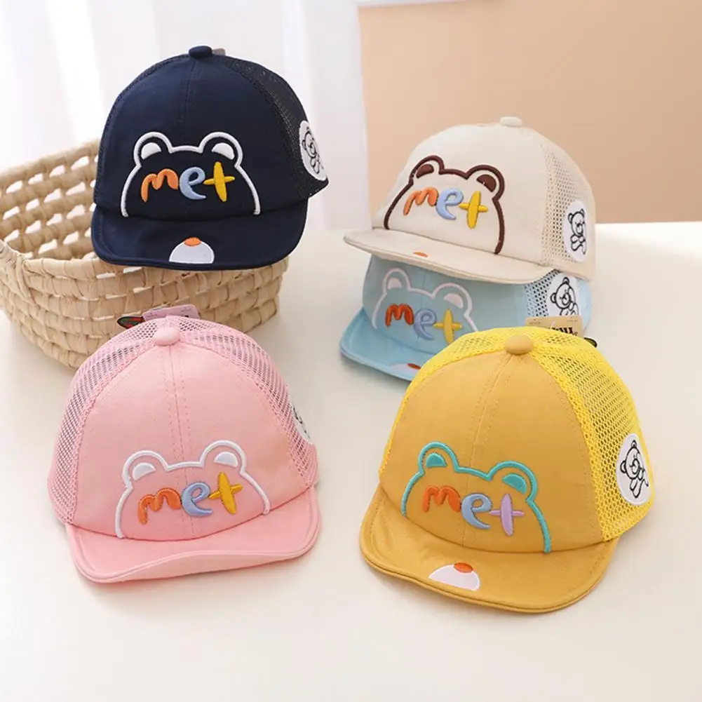 

Adjustable Stylish Baby Girls Cartoon Peaked Hat Fine Sewing Kids Cap Soft for Children