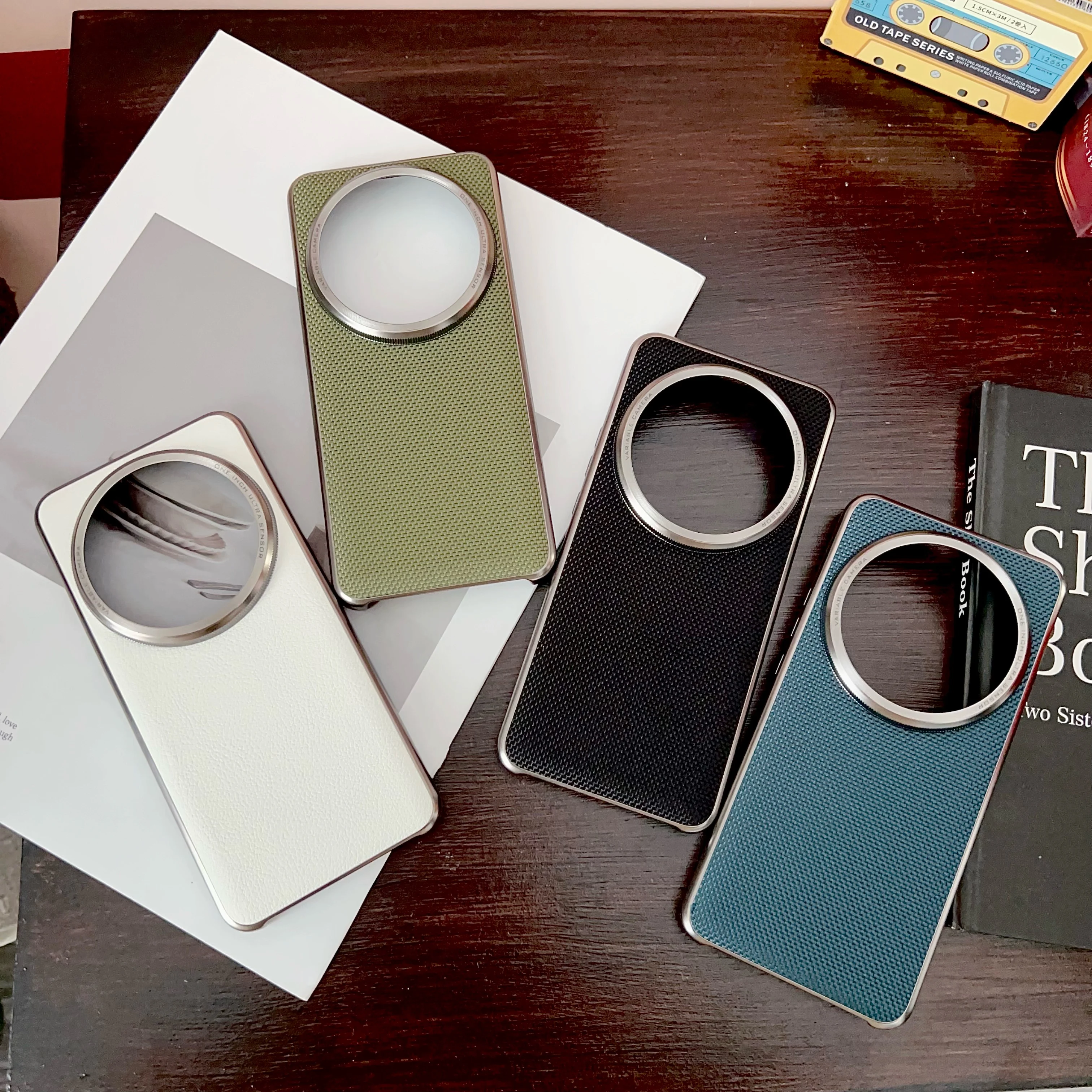 Ударопрочный кожаный матовый жесткий чехол с гальваническим покрытием для Xiaomi 15