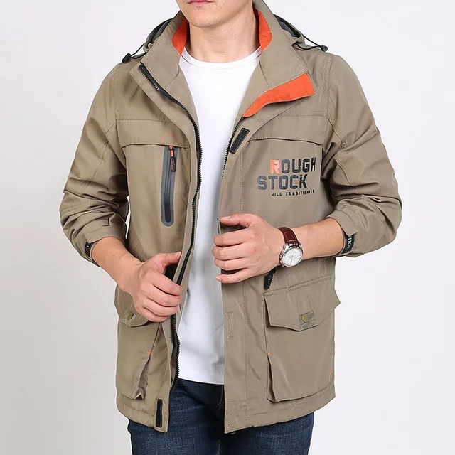 

Men's Coats Coat for Men Hunting Clothes Bomber Male Mountaineering Cardigan Windshield Sportsfor Withzipper Windbreak