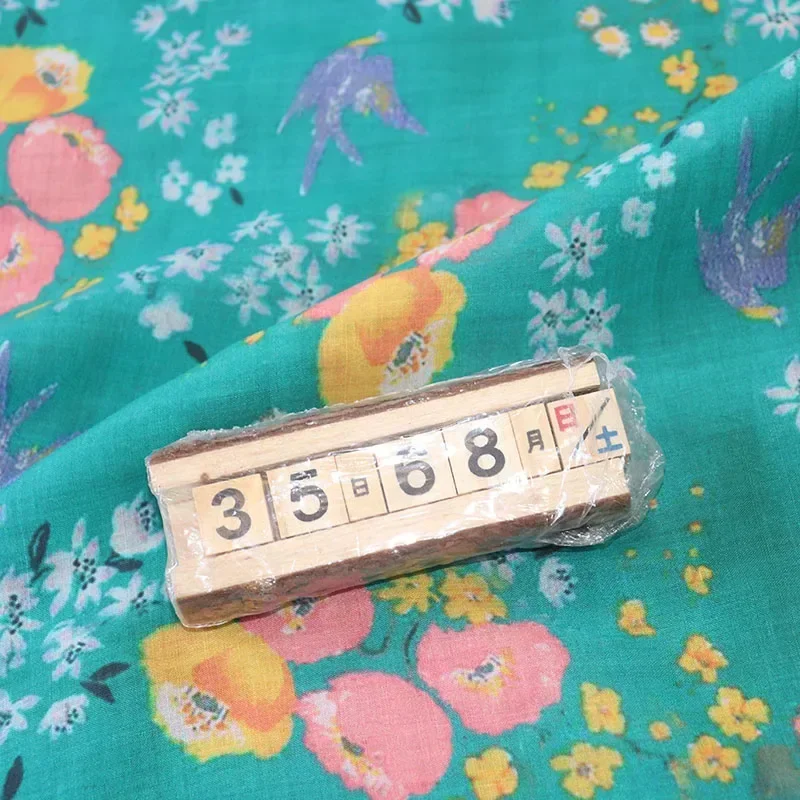 Зеленая Весенняя качественная натуральная льняная ткань из чистого рами летнее