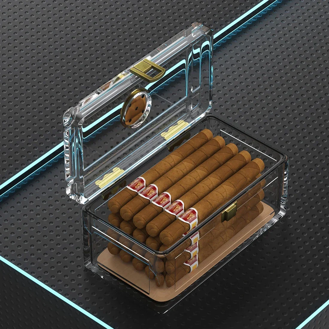 Акриловый хьюмидор для сигар с кедровым деревом бумажный коробка хьюмидора