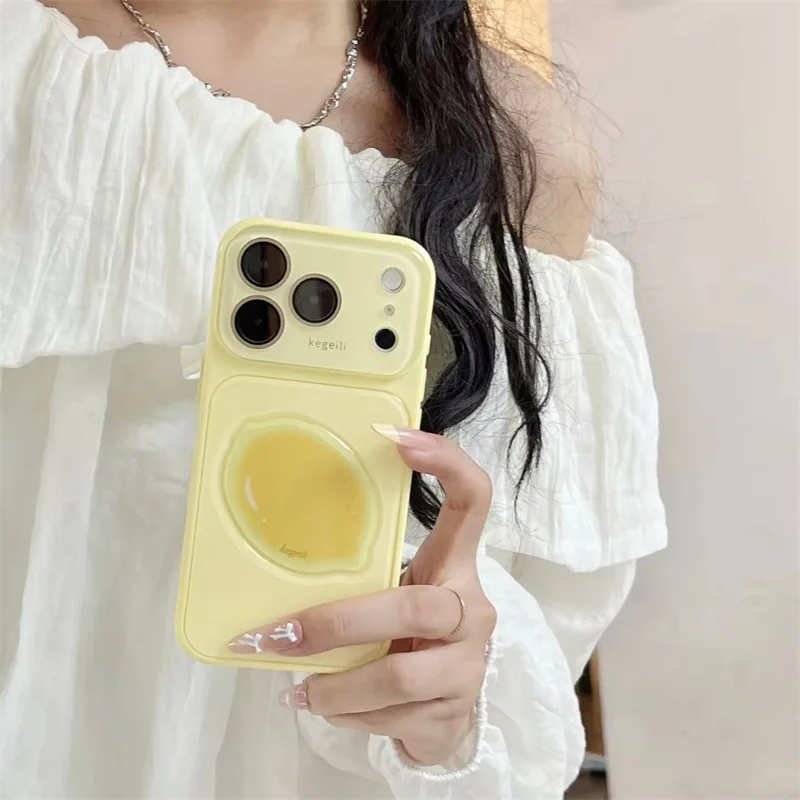 Фото Милый 3D-чехол для телефона с фруктовым принтом для iPhone 17 16 15 14 13 12 Pro Max в корейском стиле с узорами груши, апельсина, гуавы, лимона, черники. №4