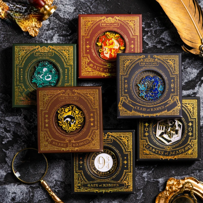 

Harries Gift Box with Metal Badge Potters Magic Academy Series Ins Style Personality Pattern Clothing Decoration 6 Enamel Pins