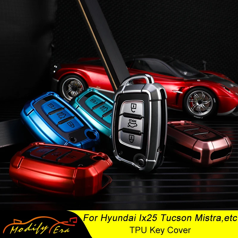 

Чехол для автомобильного ключа Mecha из ТПУ для Hyundai Tucson Creta Ix25 I10 I20 I30 Verna Mistra Elantra Santa Fe Аксессуары для автостайлинга