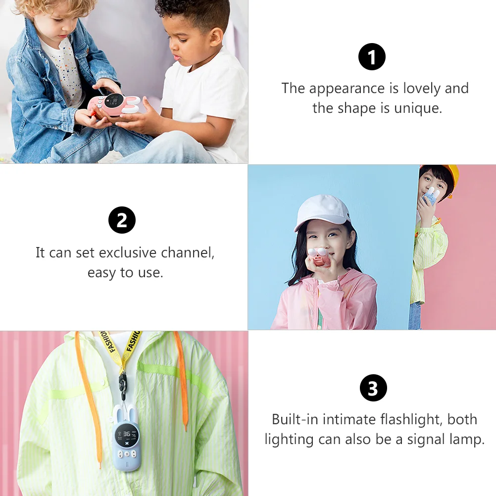 Walkietalkie Talkies Wireless Two Way Transceiverkids Toys Camping Range Hiking Distance Frequencyinterphone Mini Cartoon 