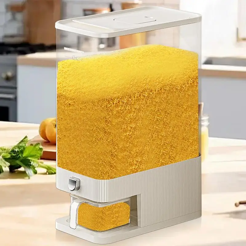 Герметичный контейнер для риса дозатор зерна хранения фотоемкости влагостойкий