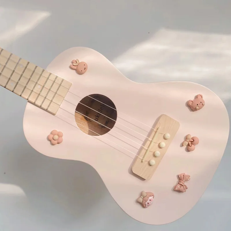 

Wooden Pink Ukulele Professional Finger Picks Children Small Ukulele High Quality Carbon Fiber Chitarre Fendr Travel Guitar