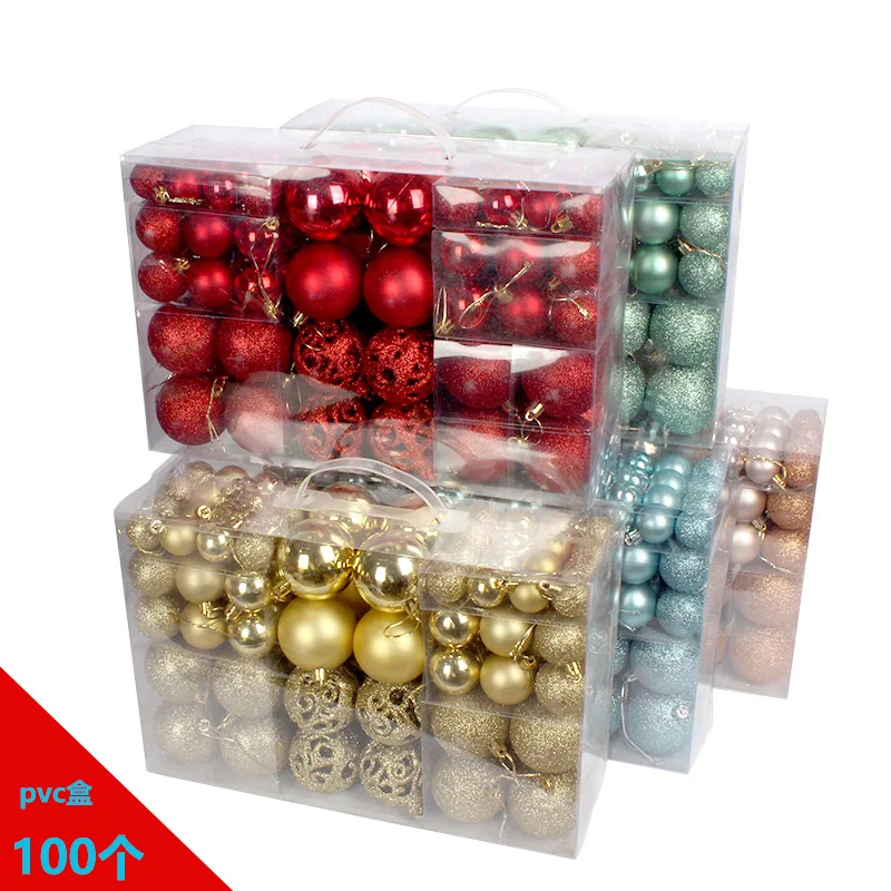 

Christmas Ball 3-6cm Set 100 for Christmas Tree Ornaments Office Outdoor Decorations New Year Kids Gift Decor Party Supplies