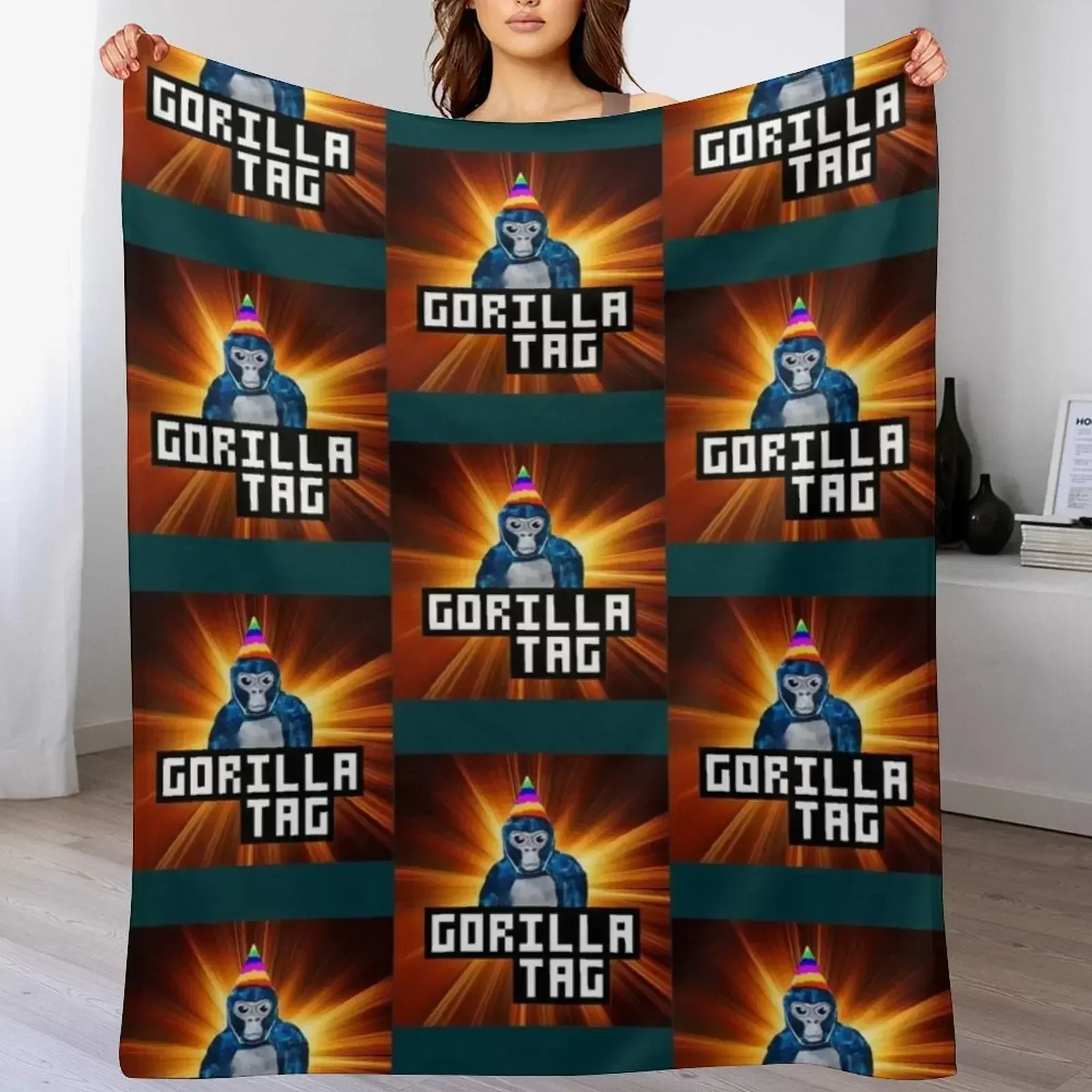 Одеяло с огнем на день рождения Gorilla Tag роскошное одеяло для путешествий одеяла
