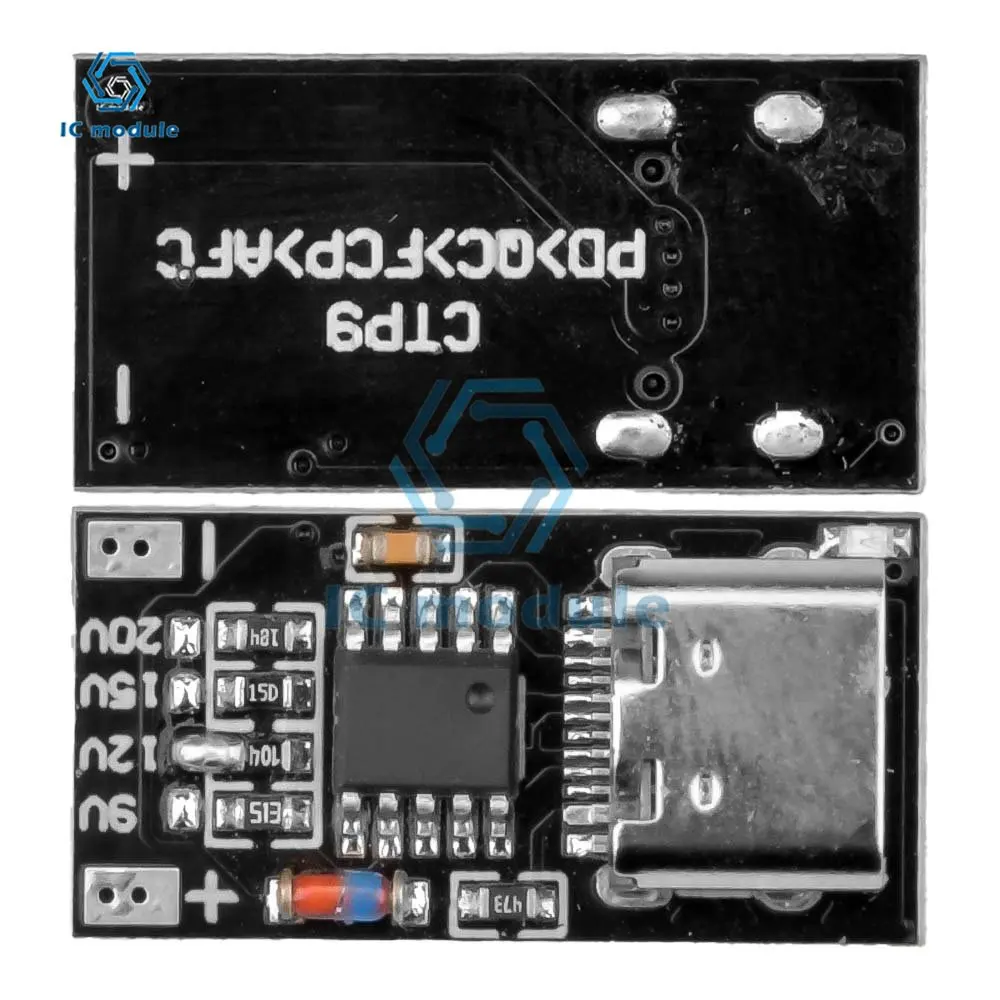 12 В Type-C/USB-C PD ТРИГГЕРНАЯ плата модуль PD/QC приманка быстрая зарядка