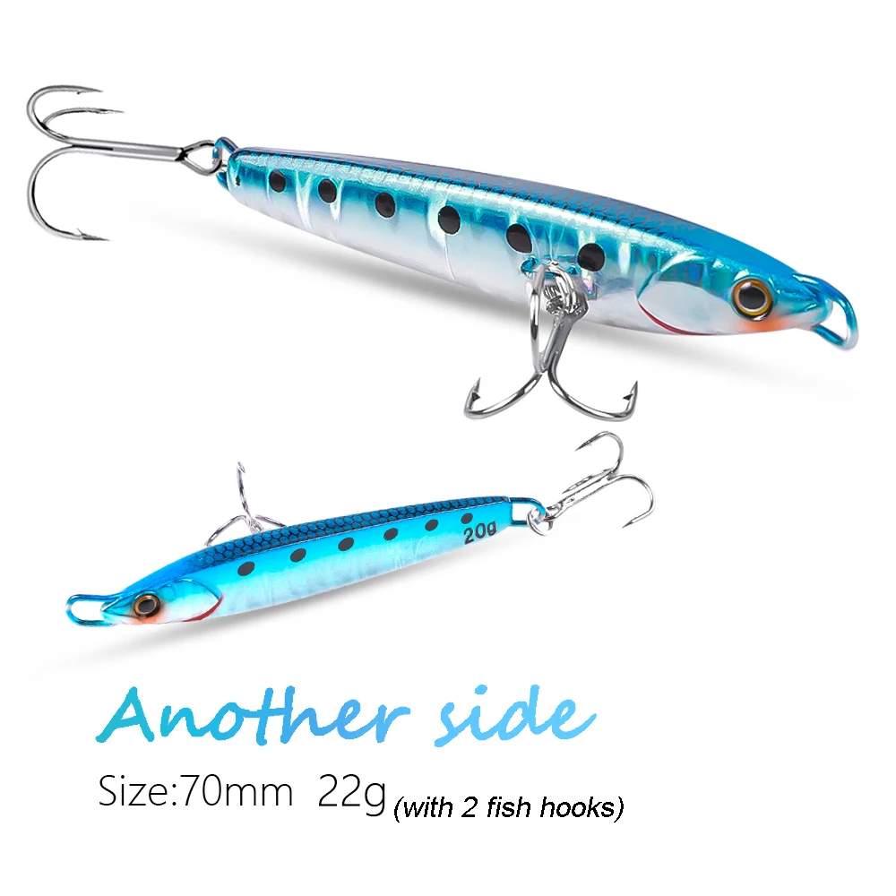 

Рыболовные приманки-карандаш, металлическая жесткая искусственная приманка, 70 мм, 22 г, литой воблер, окрашивание, искусственная приманка дл...