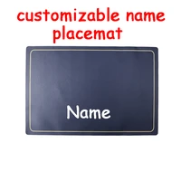 custom name placemat western european style eco friendly leatherwaterproof oil proof heat insulation non slip placemat