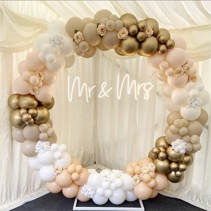 

108PC Retro Nude Apricot Peach Cream Balloons Arch Kit for Boho Party Decoration Wedding Birthday Bride To Be Baby Shower Globos