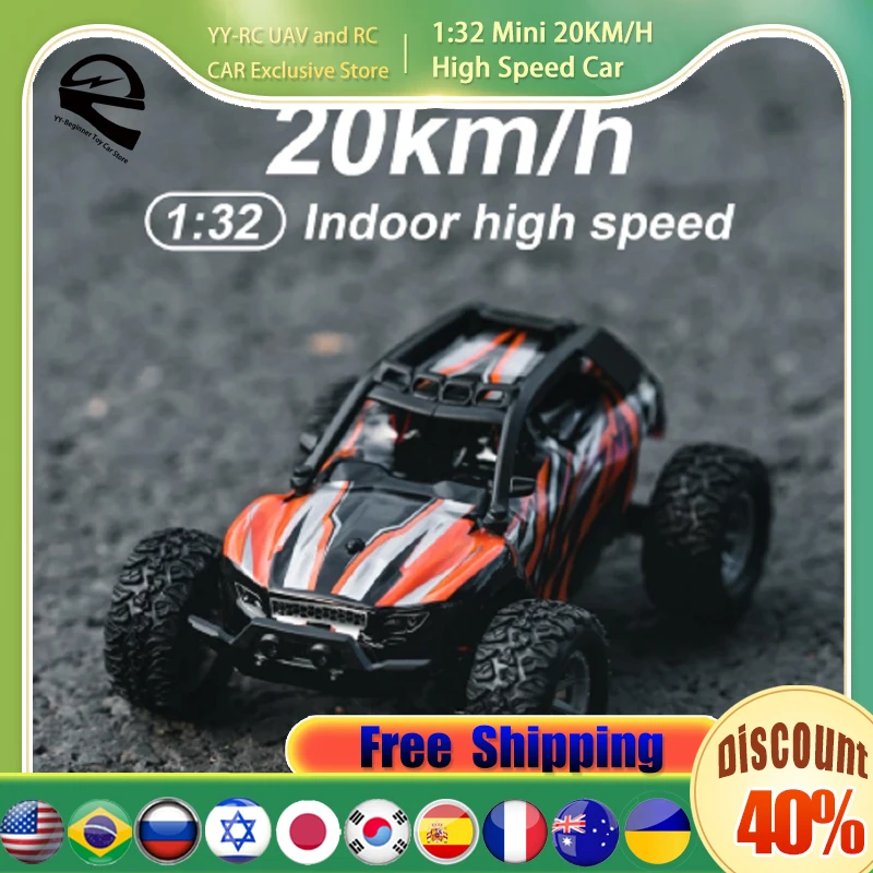 

New Hot Metal Body Remote Control Toy Car 1:32 Mini 20KM/H High Speed Car 4WD RC Cars Race Car Toy Present For 2-12+ Years Kids
