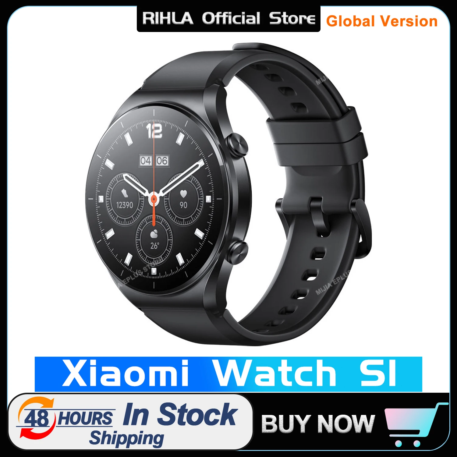 

Xiaomi Watch S1 Global Version Smart Watch 1.43" AMOLED Bluetooth Phone Call Blood Oxygen Wireless Charging 5ATM Waterproof