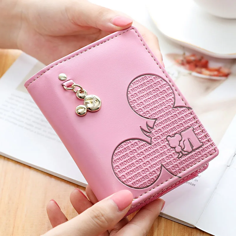 Disney Women Wallet Coin Purse Cute Cartoon Mickey Mouse Card Holder Womens Wallets and Purses Female Wallets with Zipper